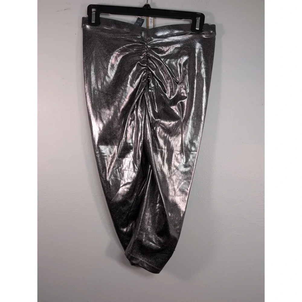 Skims Metallic Swim V Waist Capris Carbon M Metallics Collection Rare New